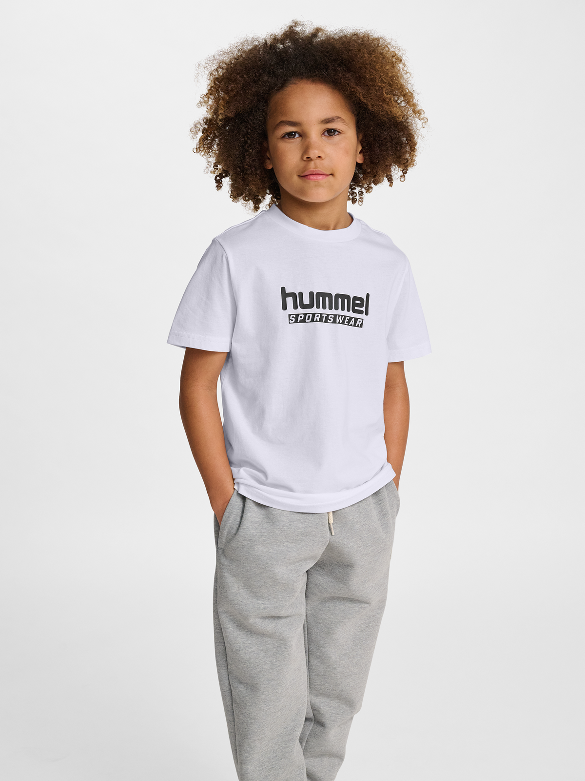hummel Jr Base T-shirt S/S White