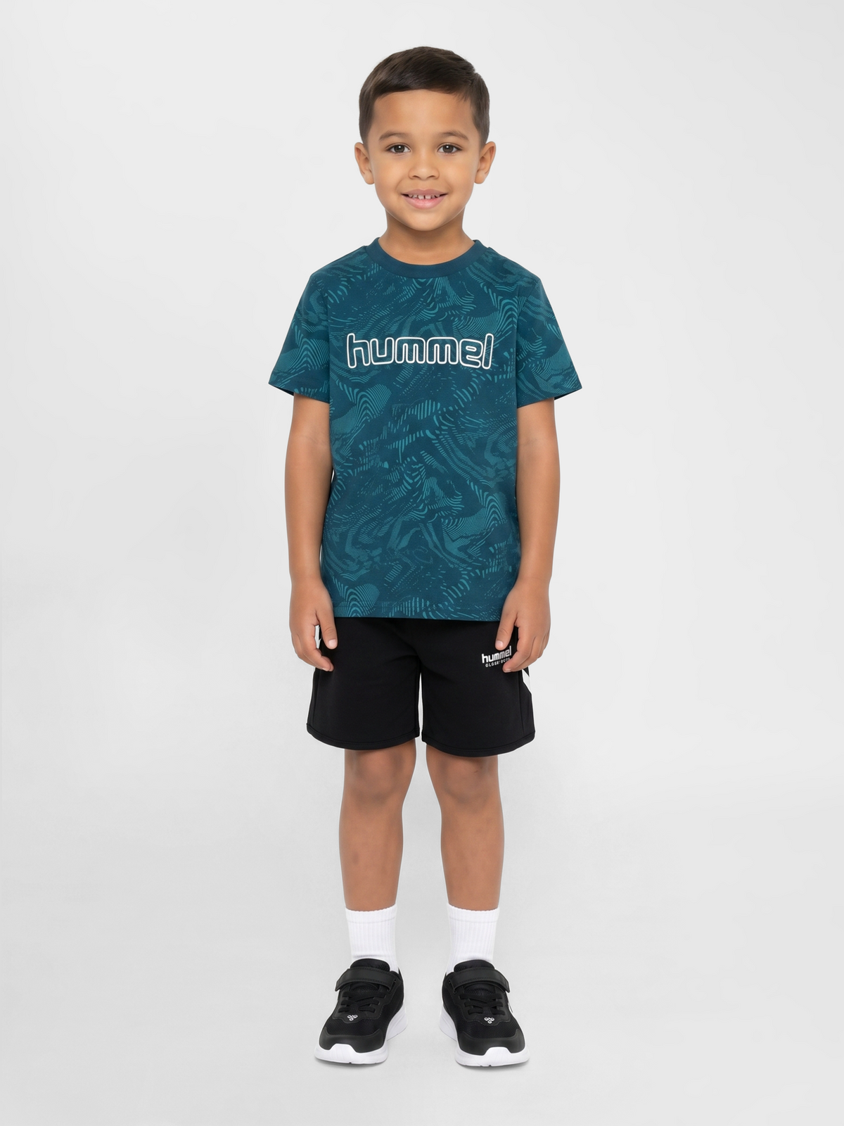 hummel Jr Aop Logo T-shirt Reflecting Pond