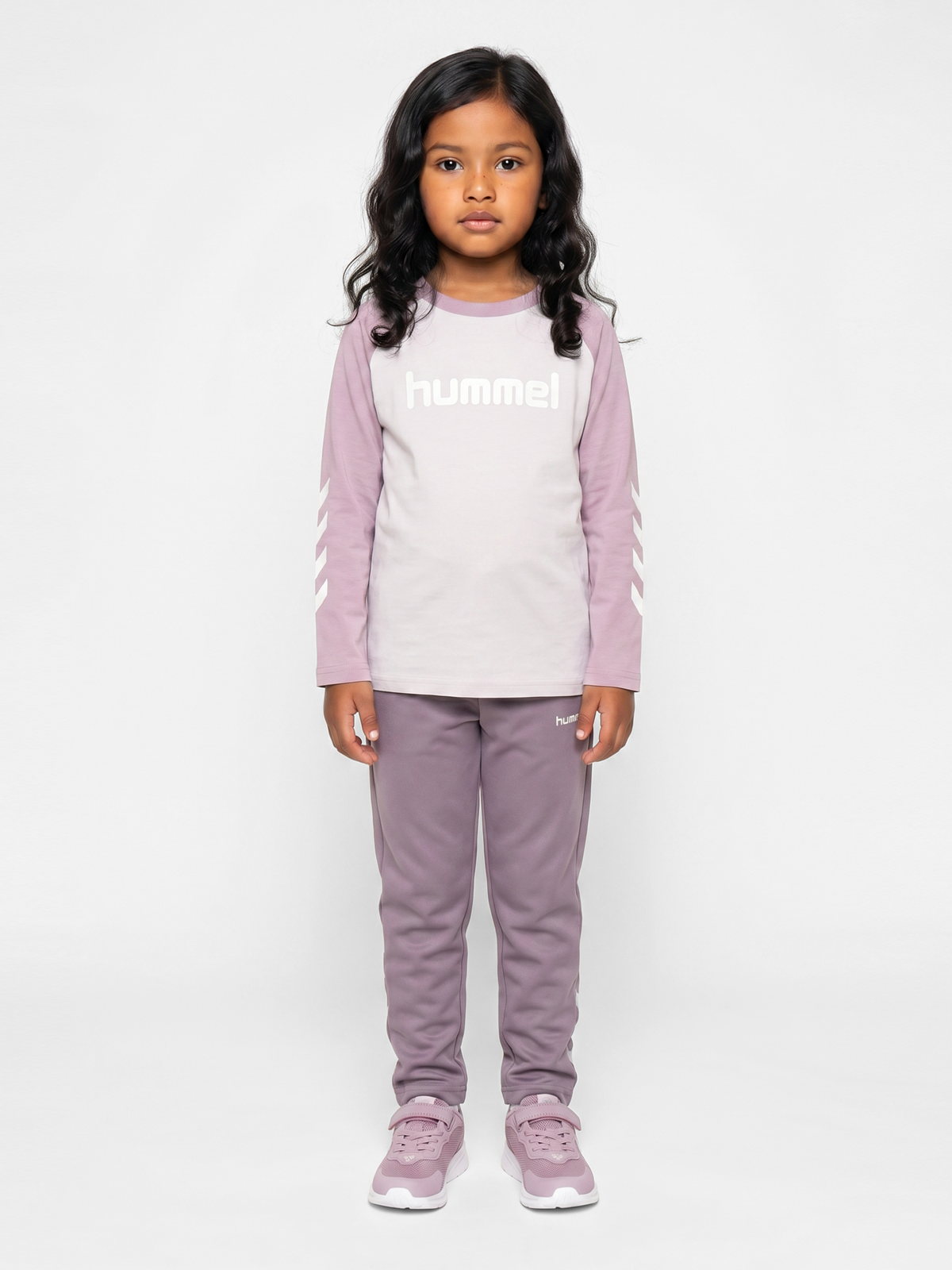 hummel Jr Logo T-shirt L/S Sea Fog