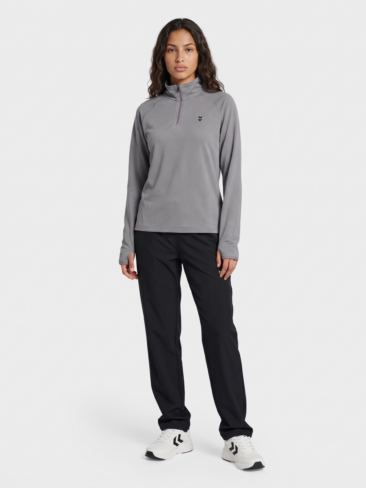 hummel Pulse W Half Zip Midlayer Sharkskin