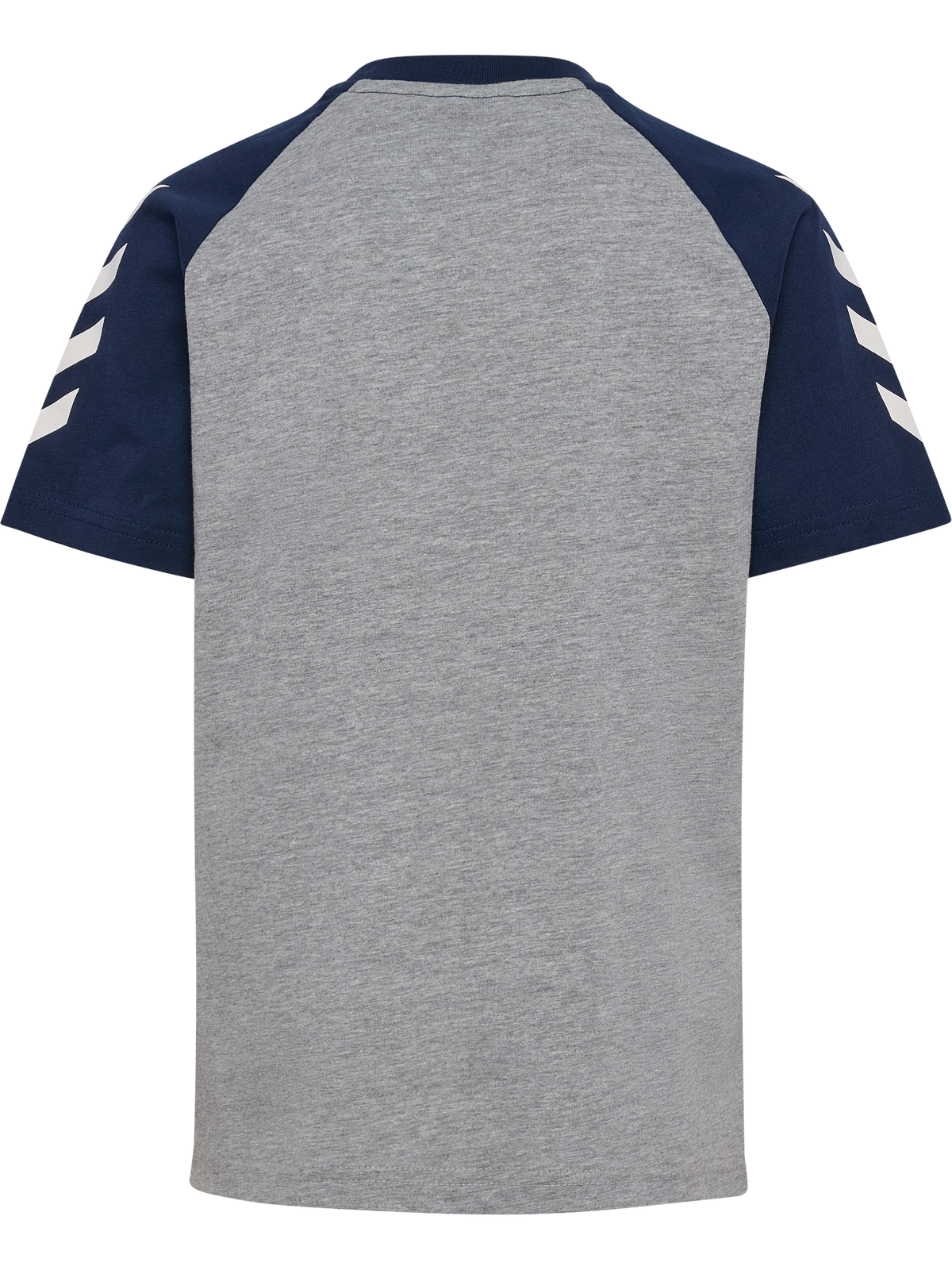 hummel Jr Logo T-shirt S/S Grey Melange/Dress Blues