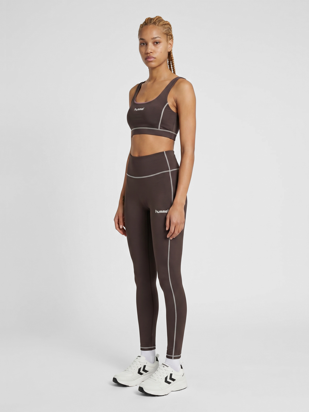 hummel Pulse Retro High Waist Tights Shale