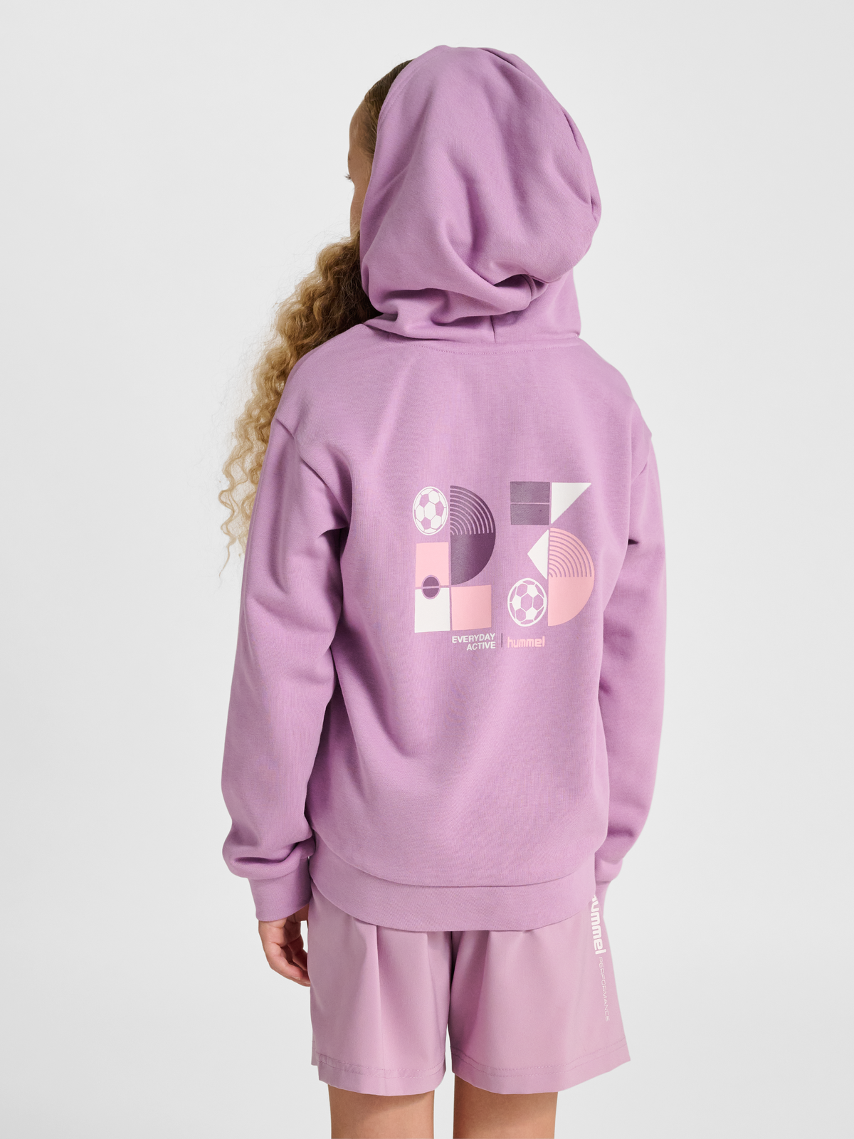 hummel Jr Graphic Hoodie Lavender Mist