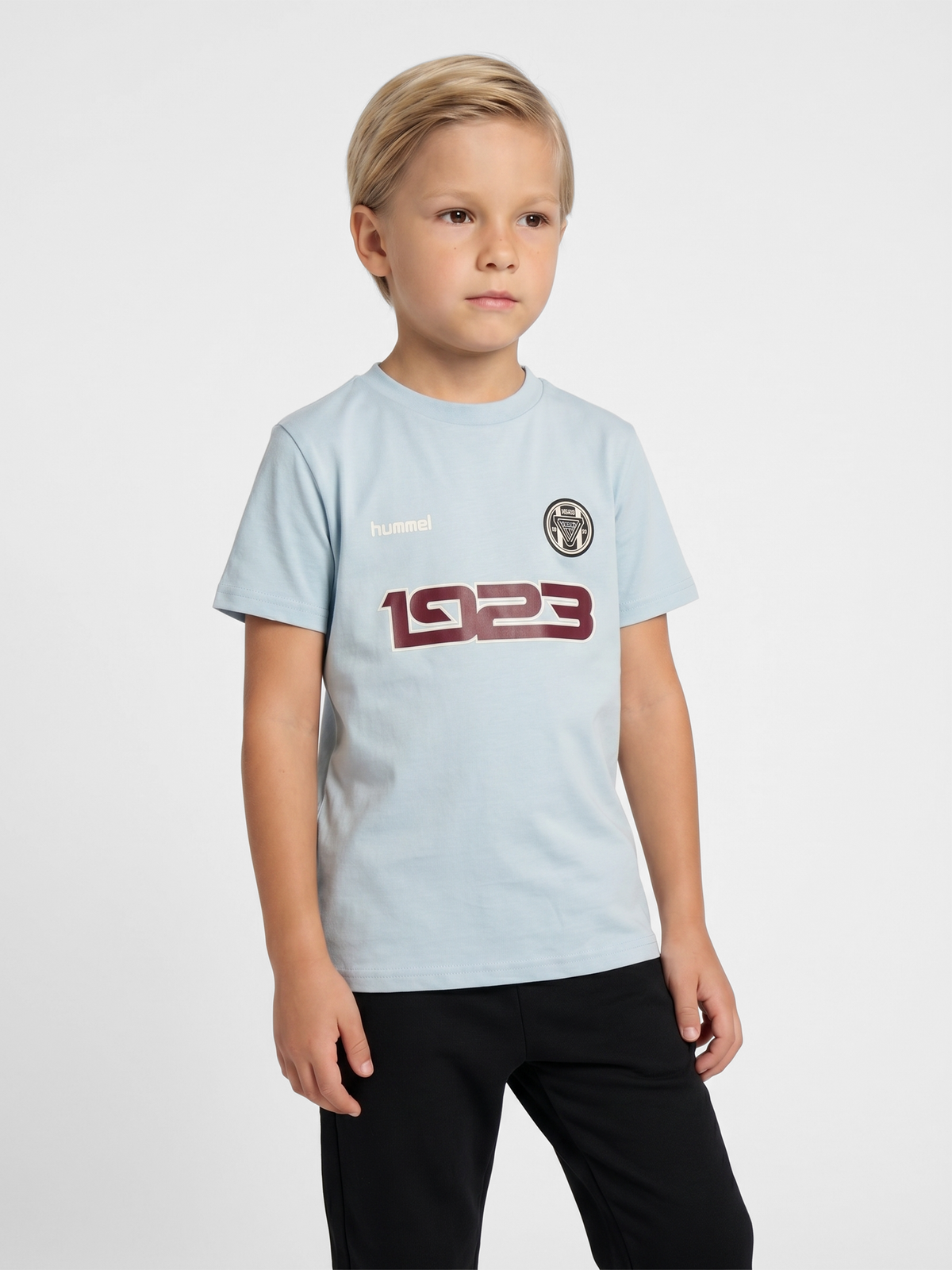 hummel Jr Reg Graphic T-shirt S/S Skyway