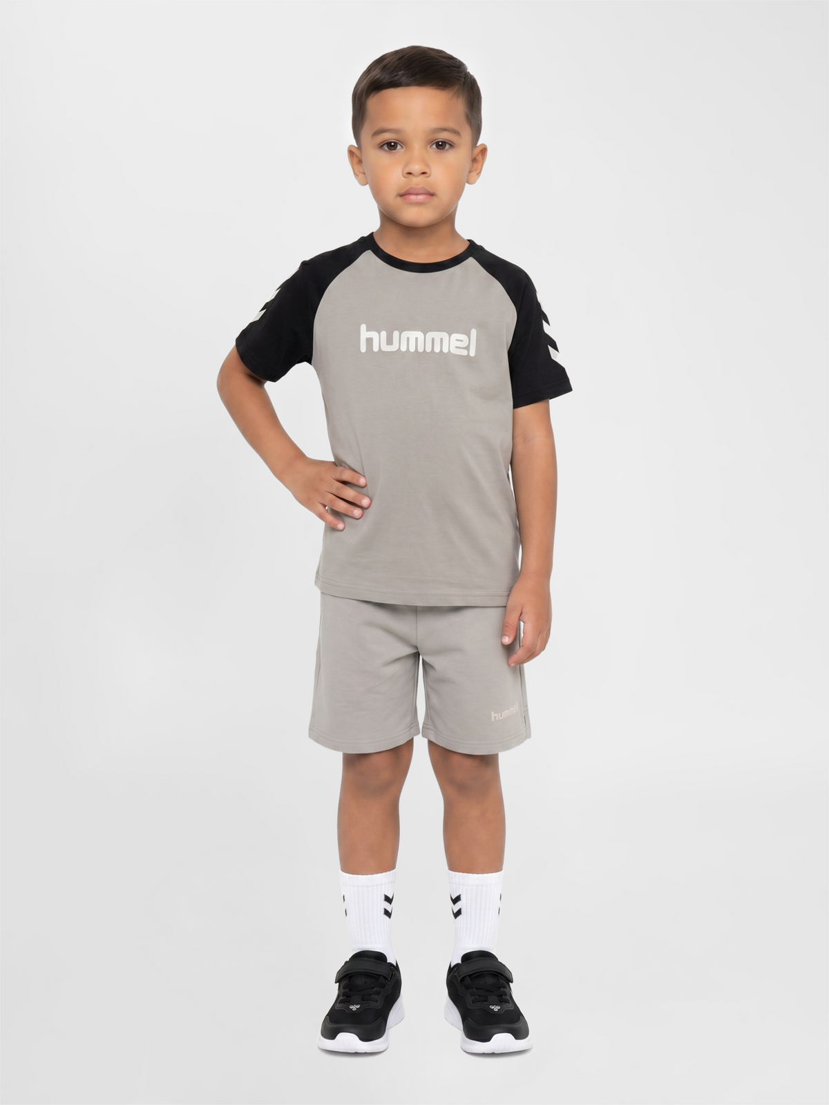 hummel Jr Logo T-shirt S/S Rock Ridge
