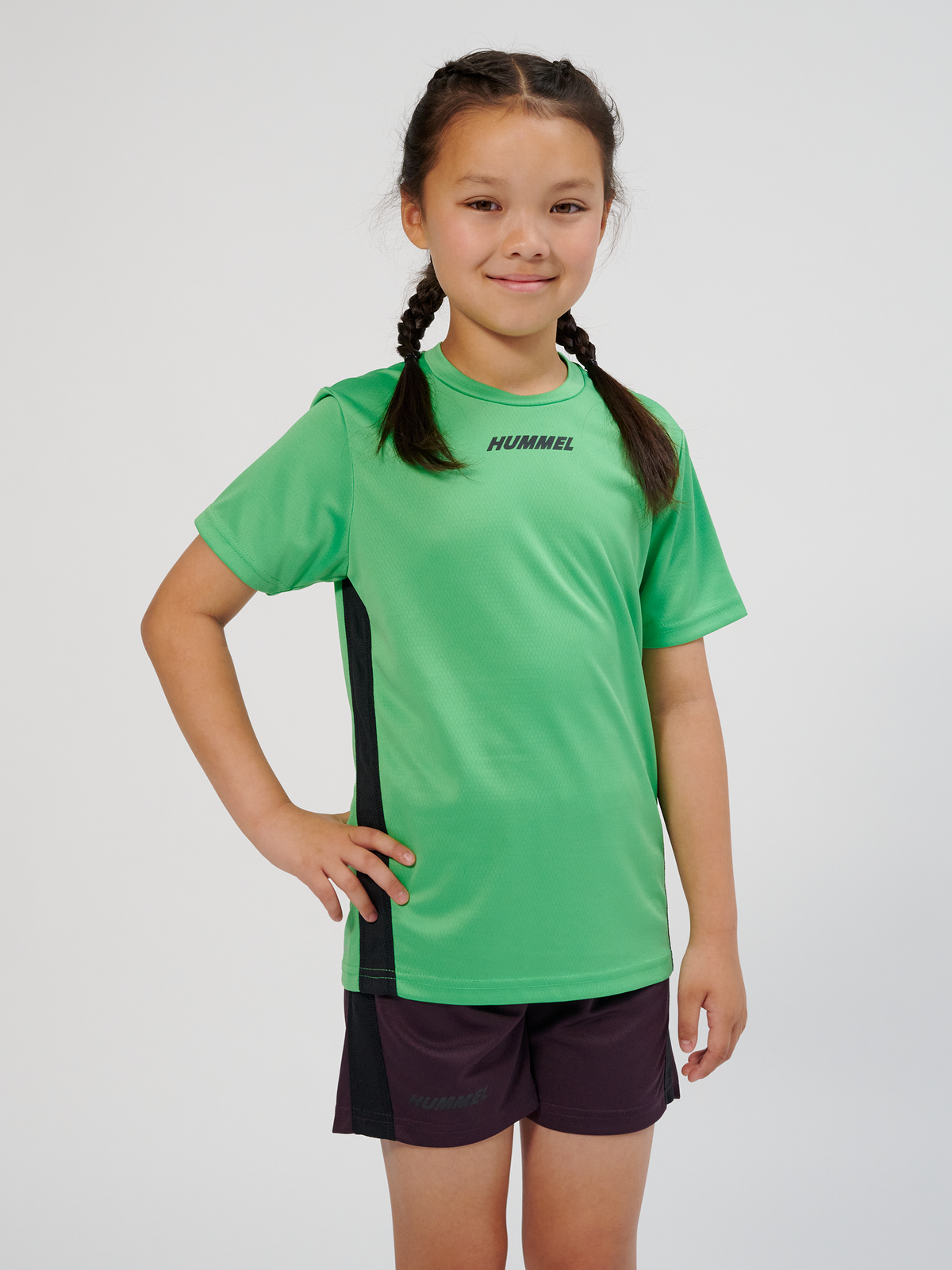 hummel Multi Pl Jersey Kids Poison Green