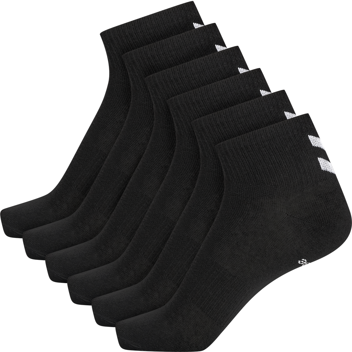 hummel Chevron 6-PACK Mid Cut Socks Black/Black