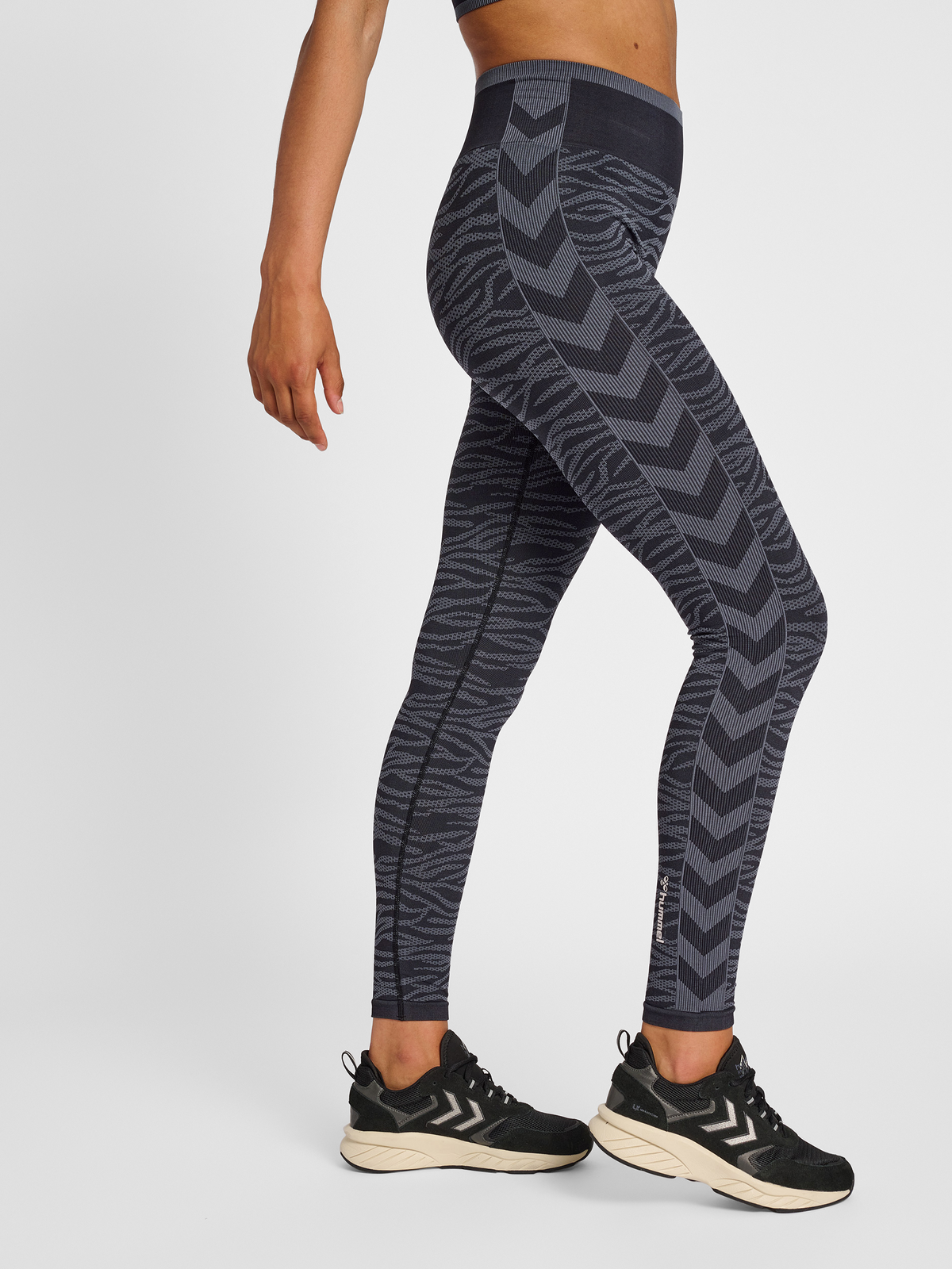 hummel Mt Saga Seamless MW Tights Black/Asphalt Melange