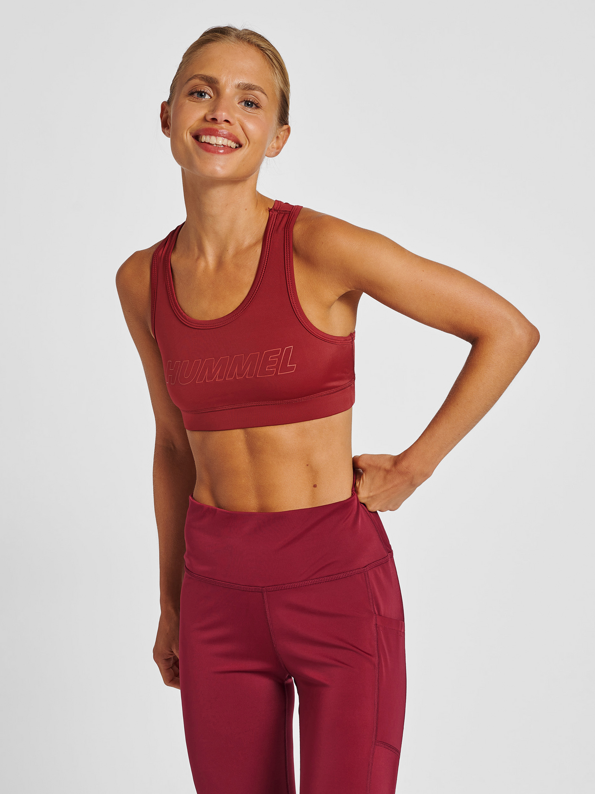 hummel Te Tola Sports Bra Cabernet