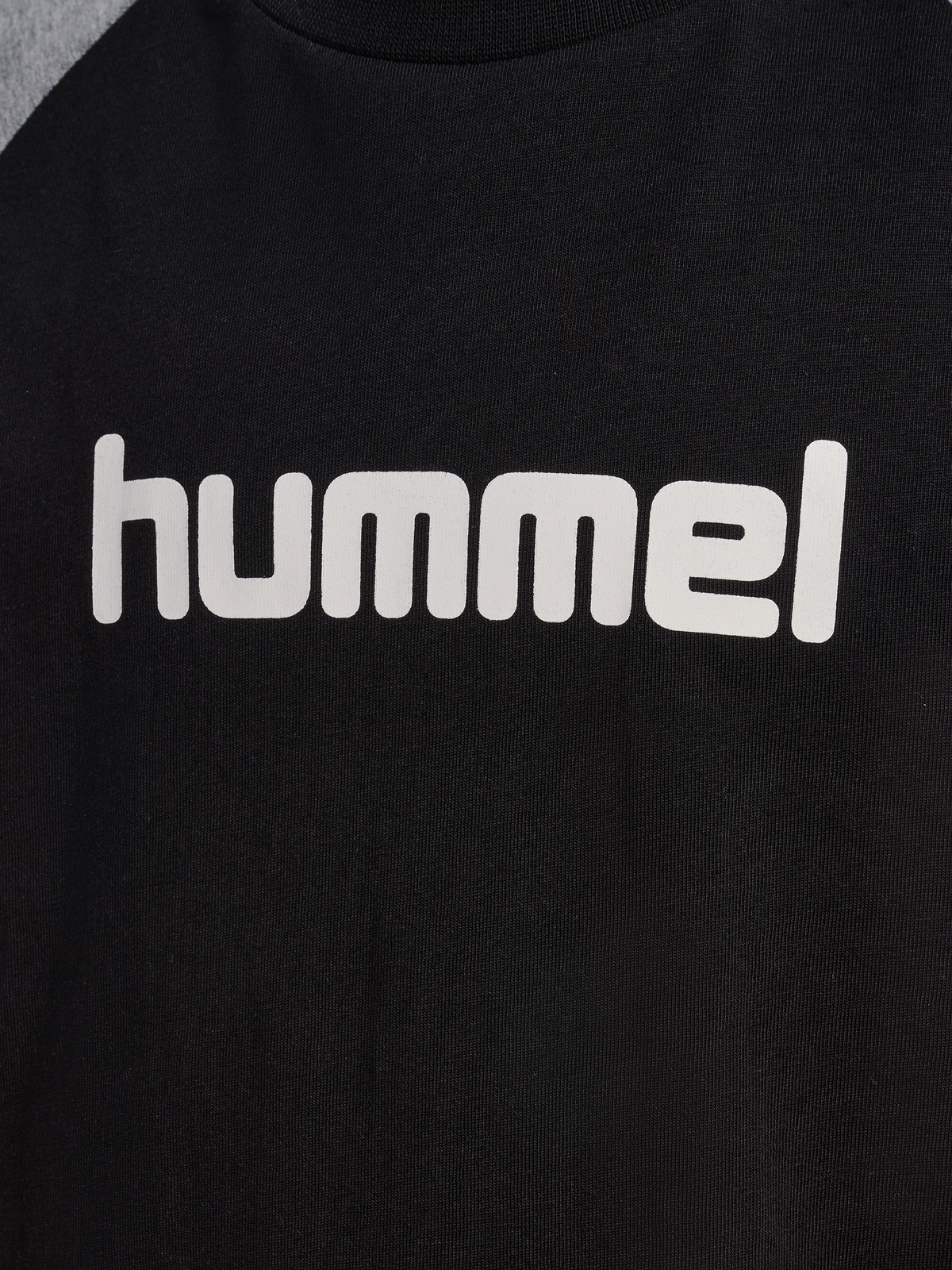 hummel Jr Logo T-shirt S/S Black/Grey Melange
