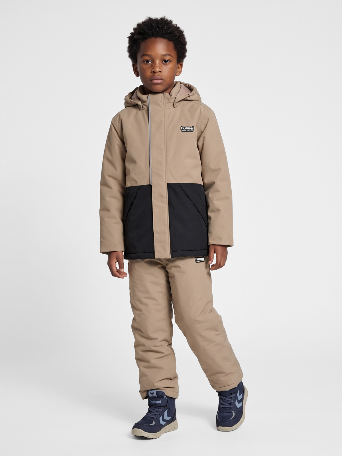 hummel Jr Snow Jacket Wp 10K Silver Mink/Black