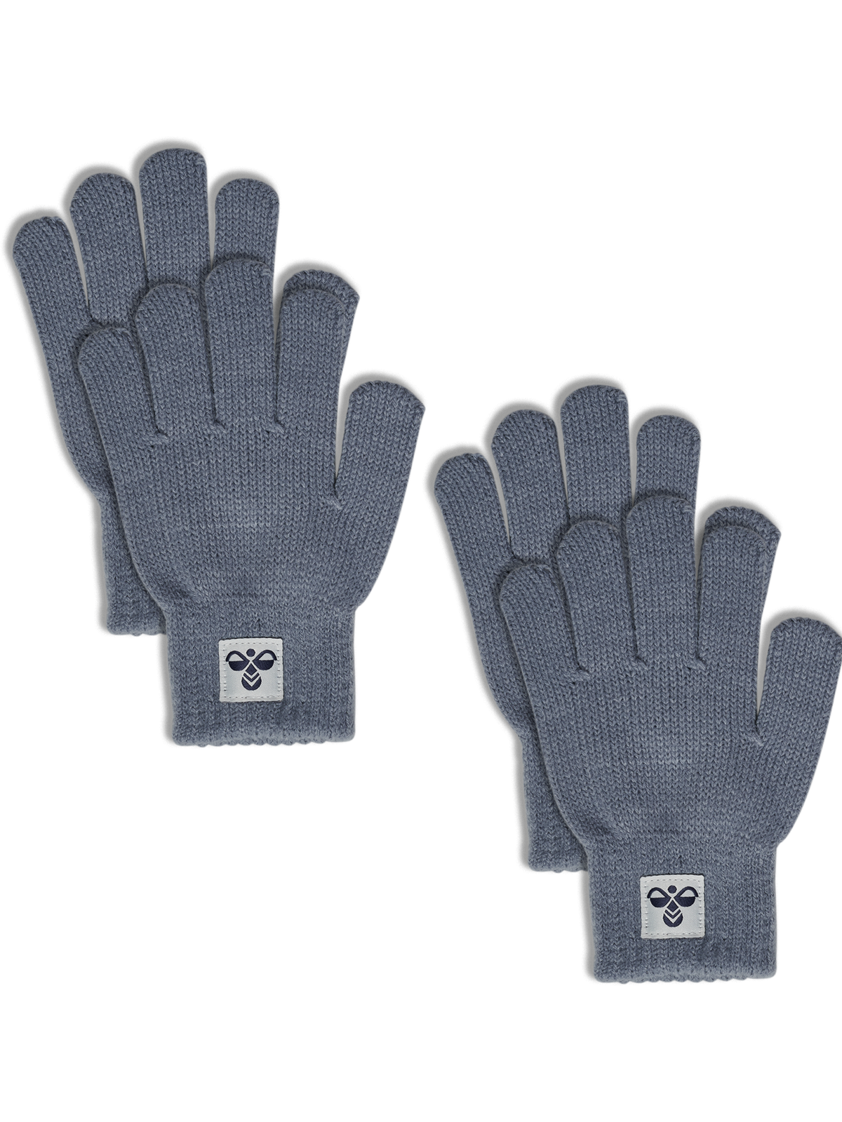 hummel Jr Knit Gloves 2-PACK Flint Stone