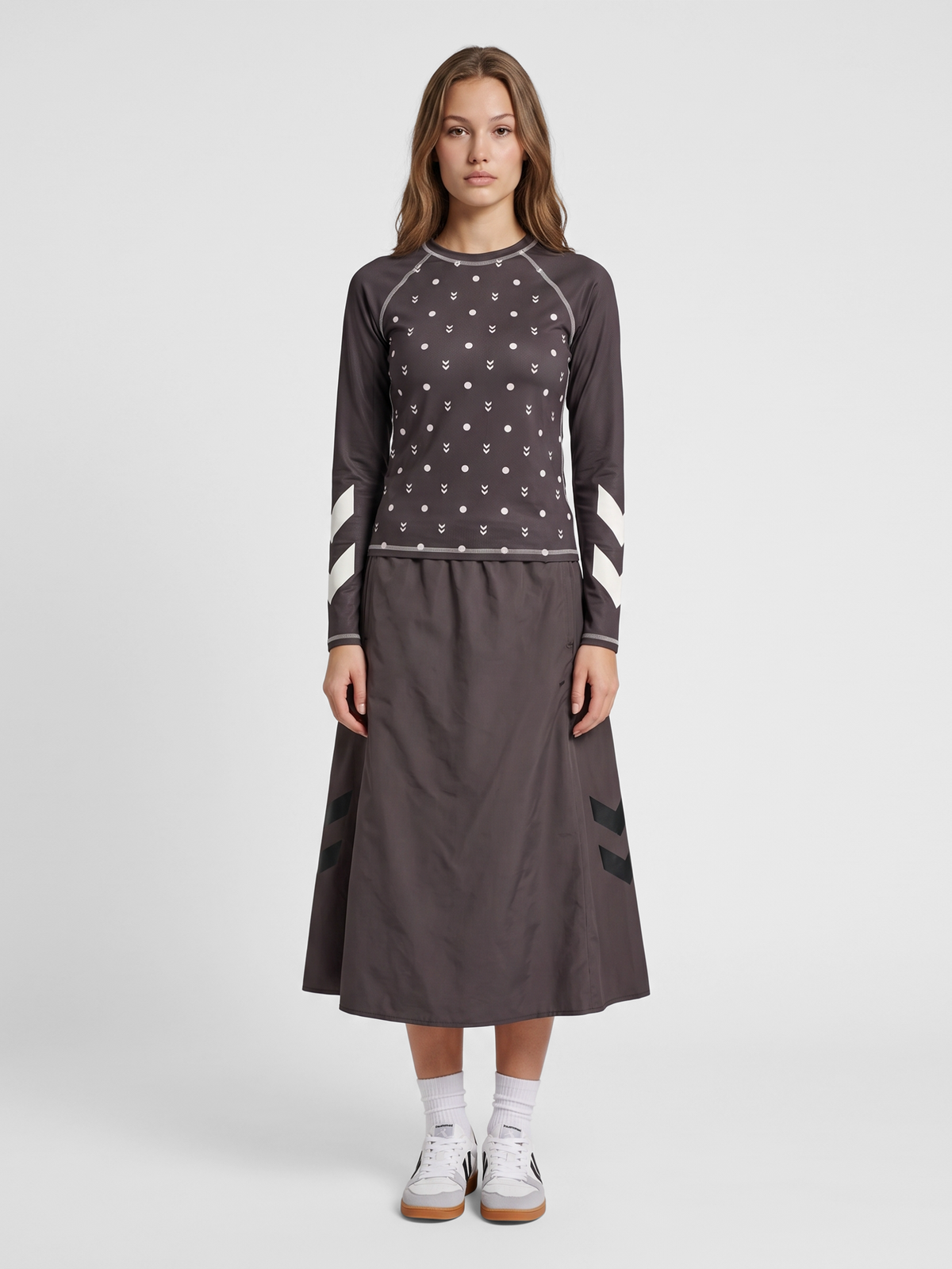 hummel I-D Mesh T-shirt L/S Shale