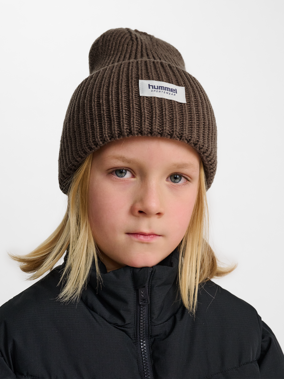 hummel Jr Heavy Rib Knit Beanie Peppercorn