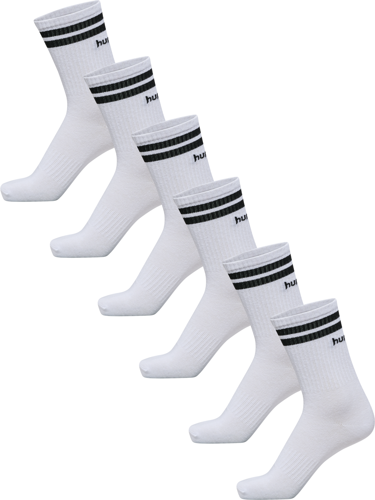 hummel Crew Retro 6-PACK Socks White