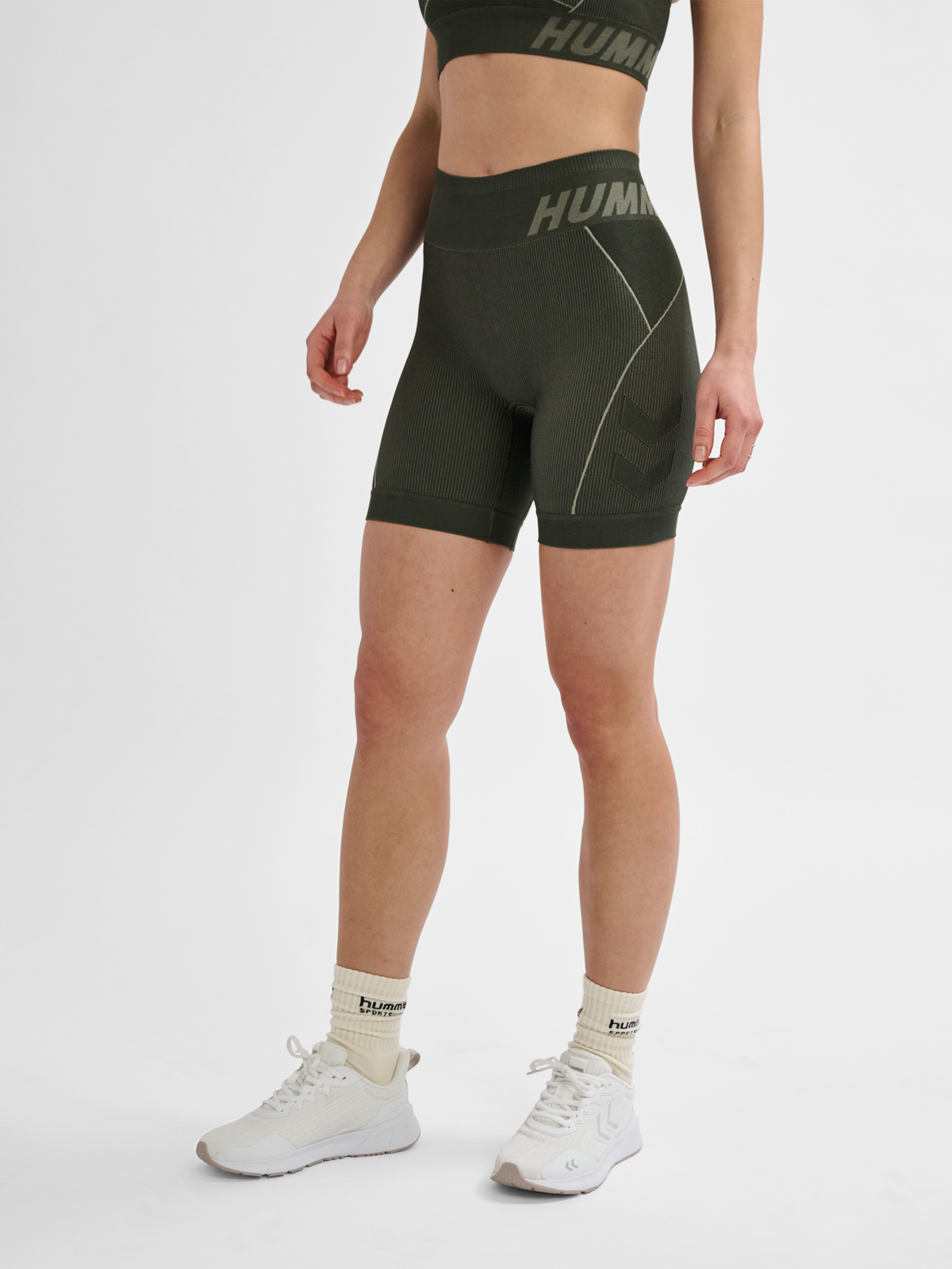 hummel Te Christel Seamless Shorts Climbing Ivy/Seagrass Melange