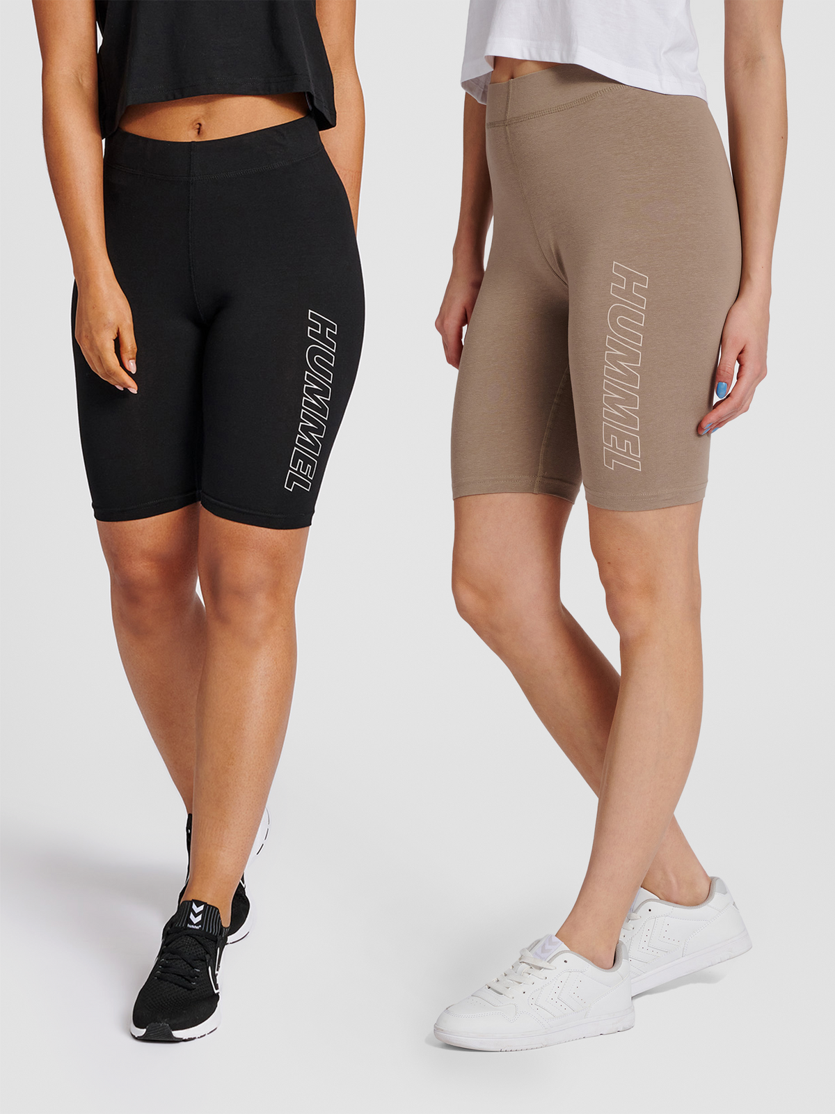 hummel Te Maja 2-PACK MW C Tight Shorts Black/Driftwood