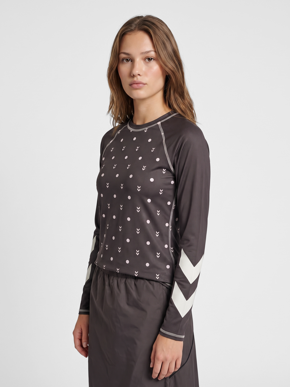 hummel I-D Mesh T-shirt L/S Shale