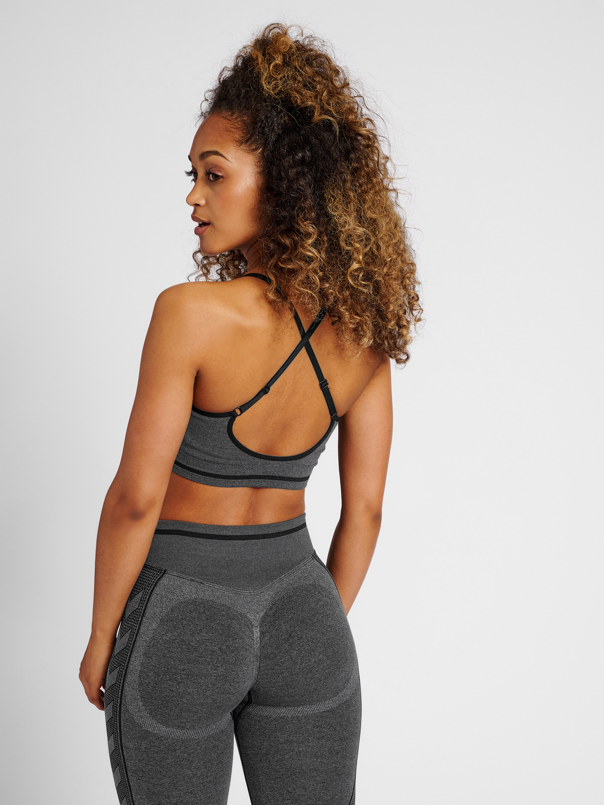 hummel Mt Lulu Seamless Scrunch Bra Black Melange