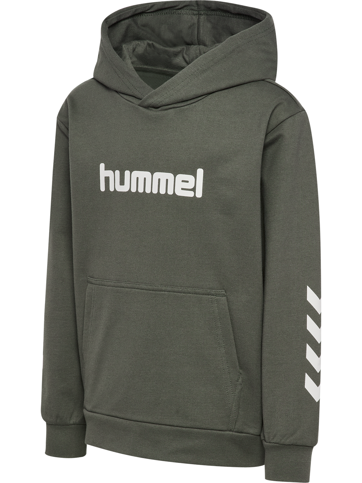 hummel Jr Reg Logo Hoodie Castor Gray