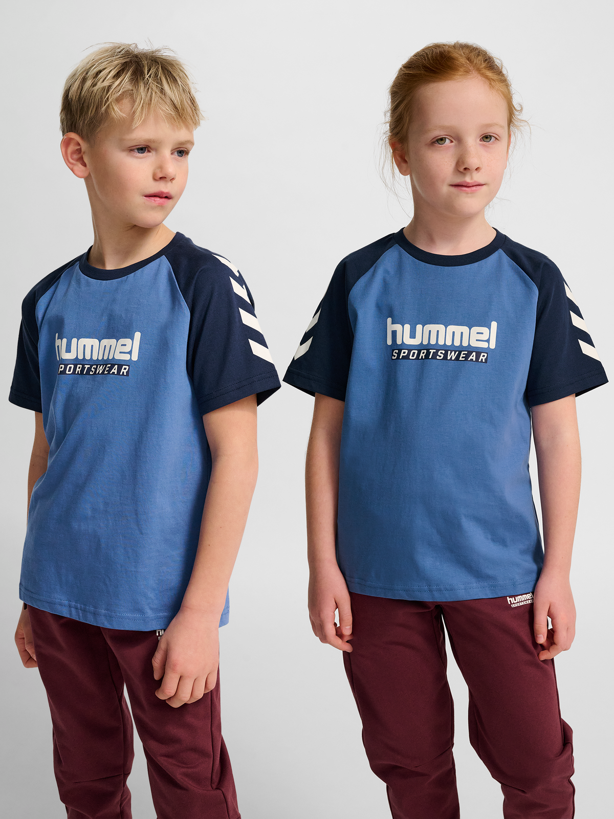 hummel Jr Logo T-shirt S/S Dutch Blue