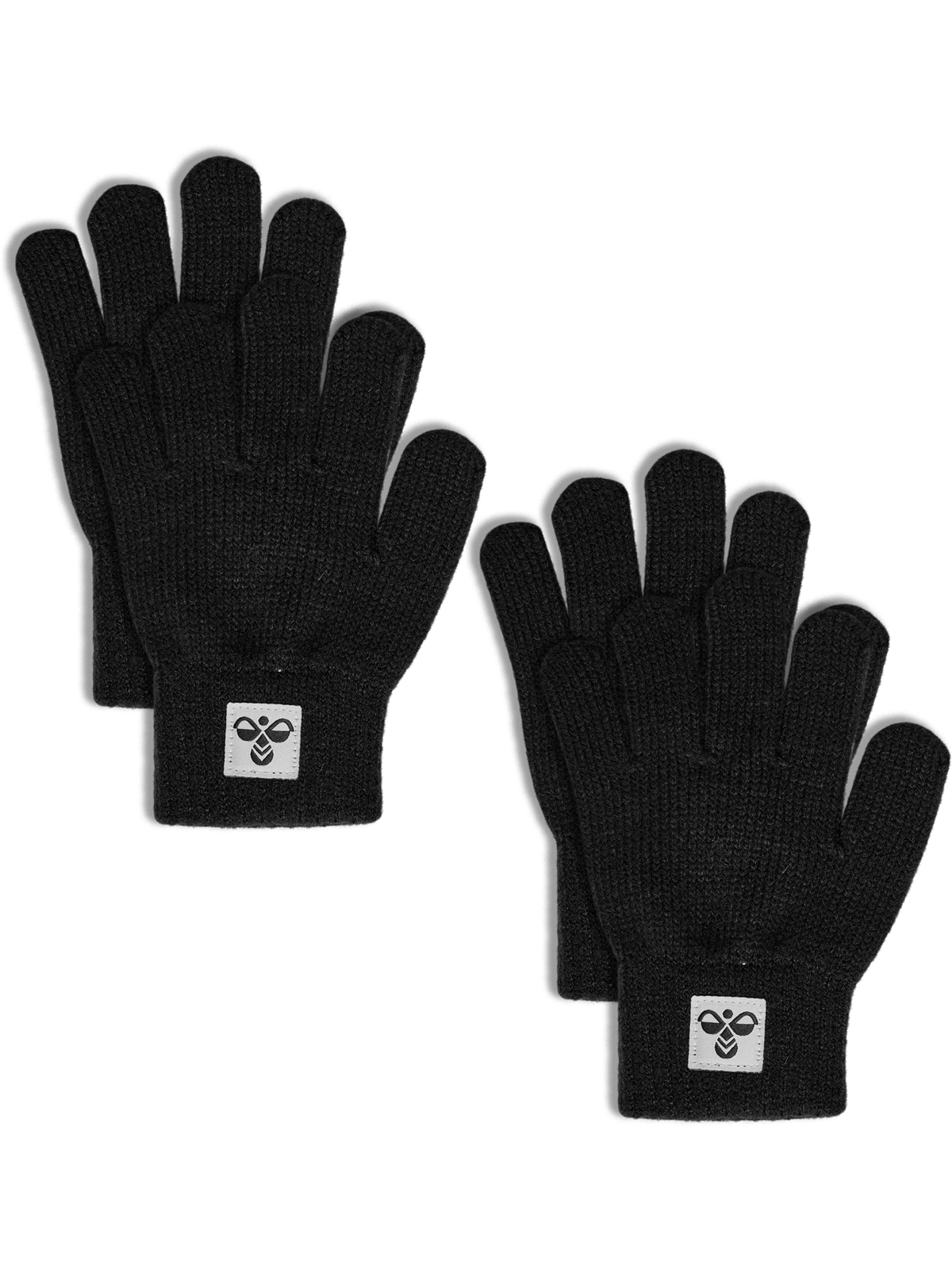 hummel Jr Knit Gloves 2-PACK Black