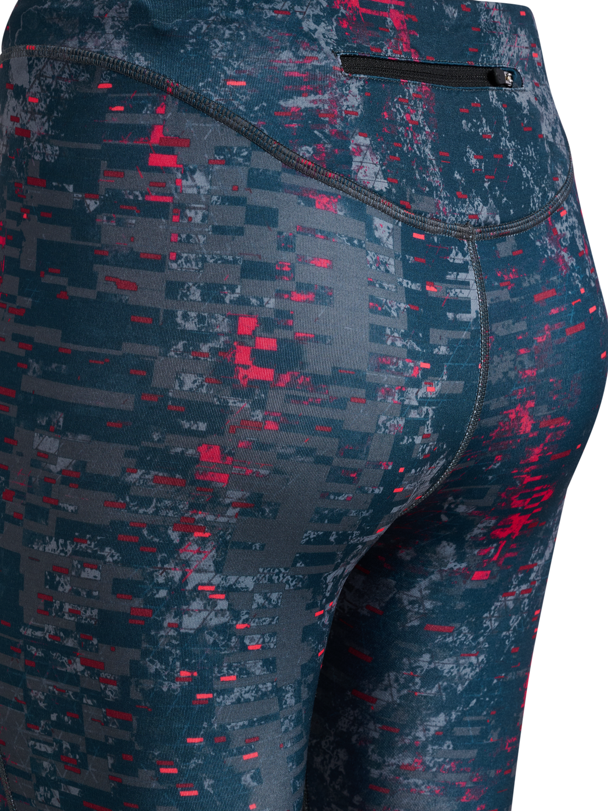 Newline Black Printed Warm Tights Printed