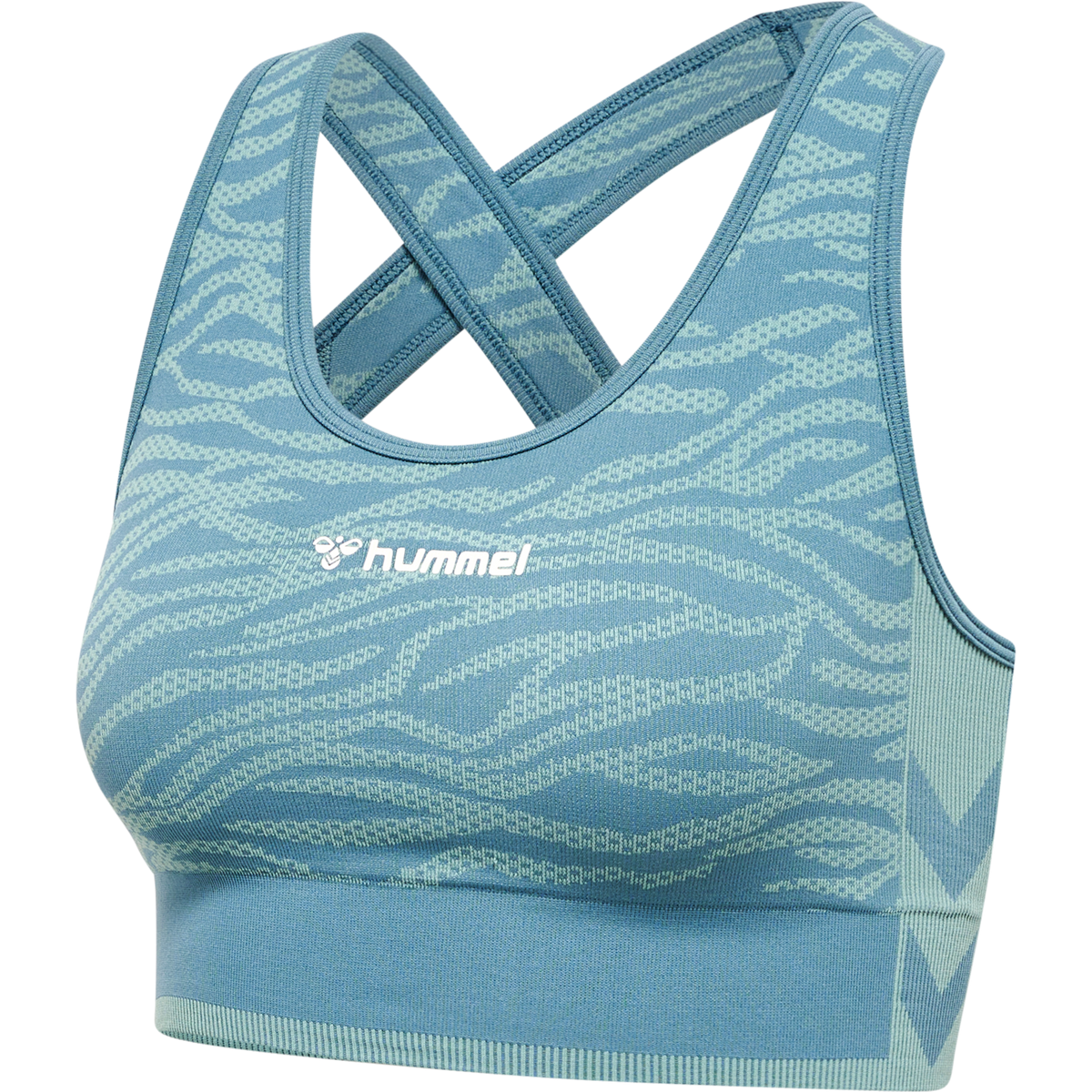 hummel Mt Saga Seamless Sports Top North Atlantic/Blue Surf Melange