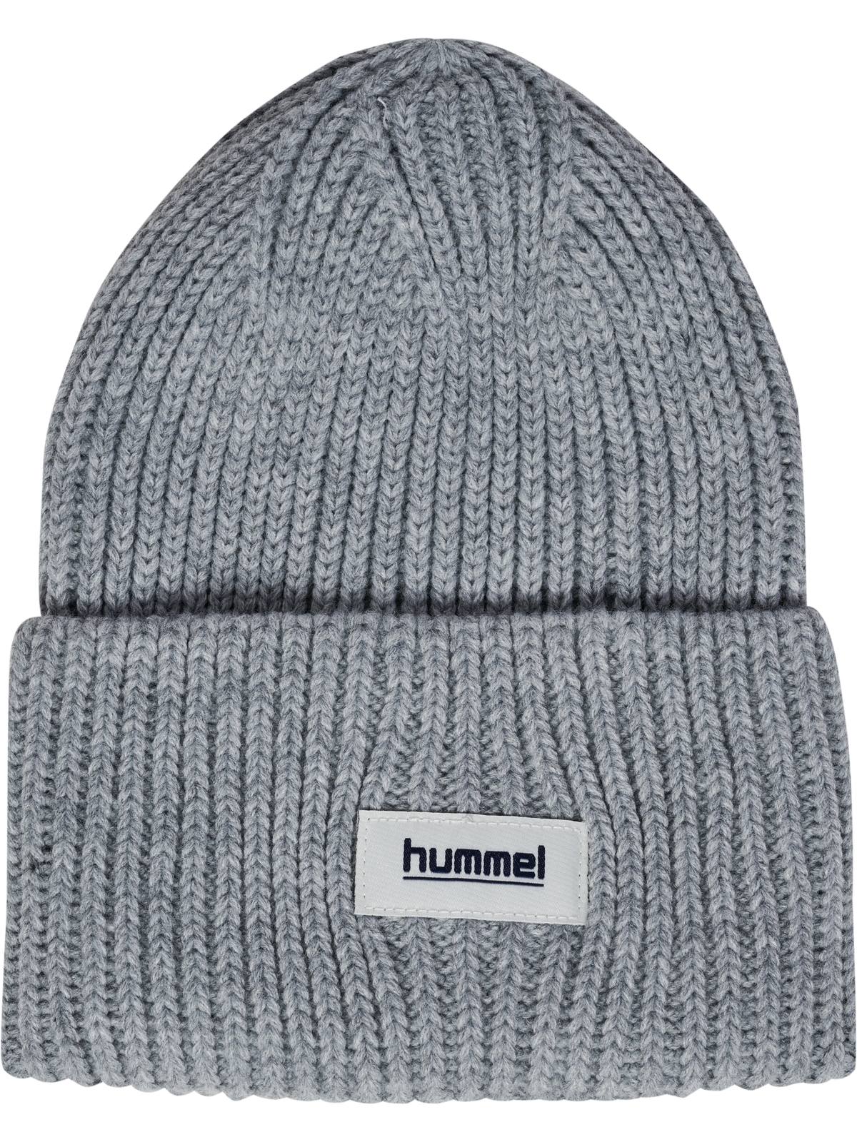 hummel Jr Heavy Rib Knit Beanie Grey Melange