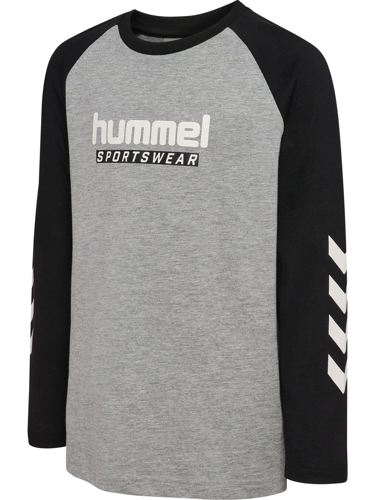 hummel Jr Logo T-shirt L/S Grey Melange