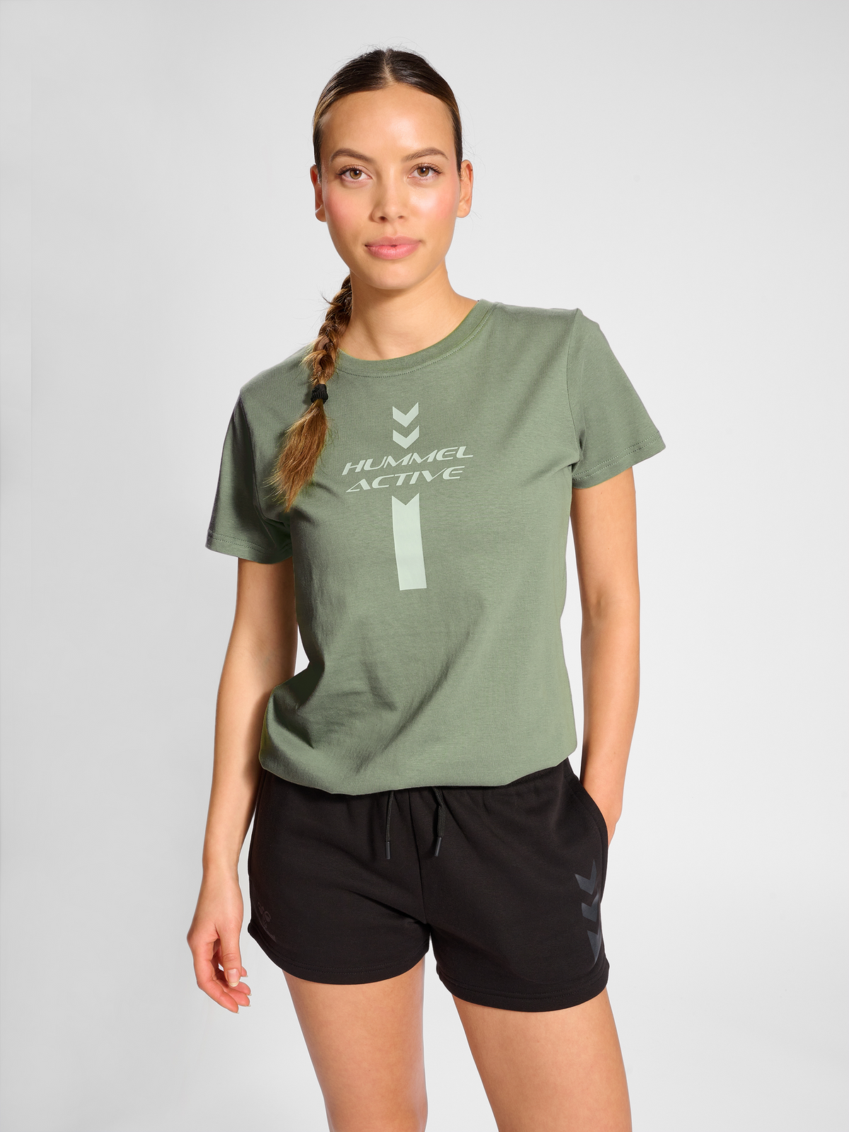 hummel Active Graphic Co Tee S/S Woman Sea Spray