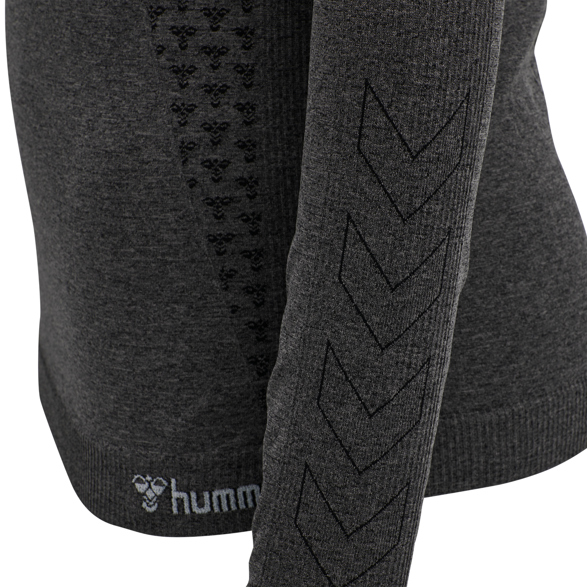 hummel Ci Seamless T-shirt L/S Black Melange