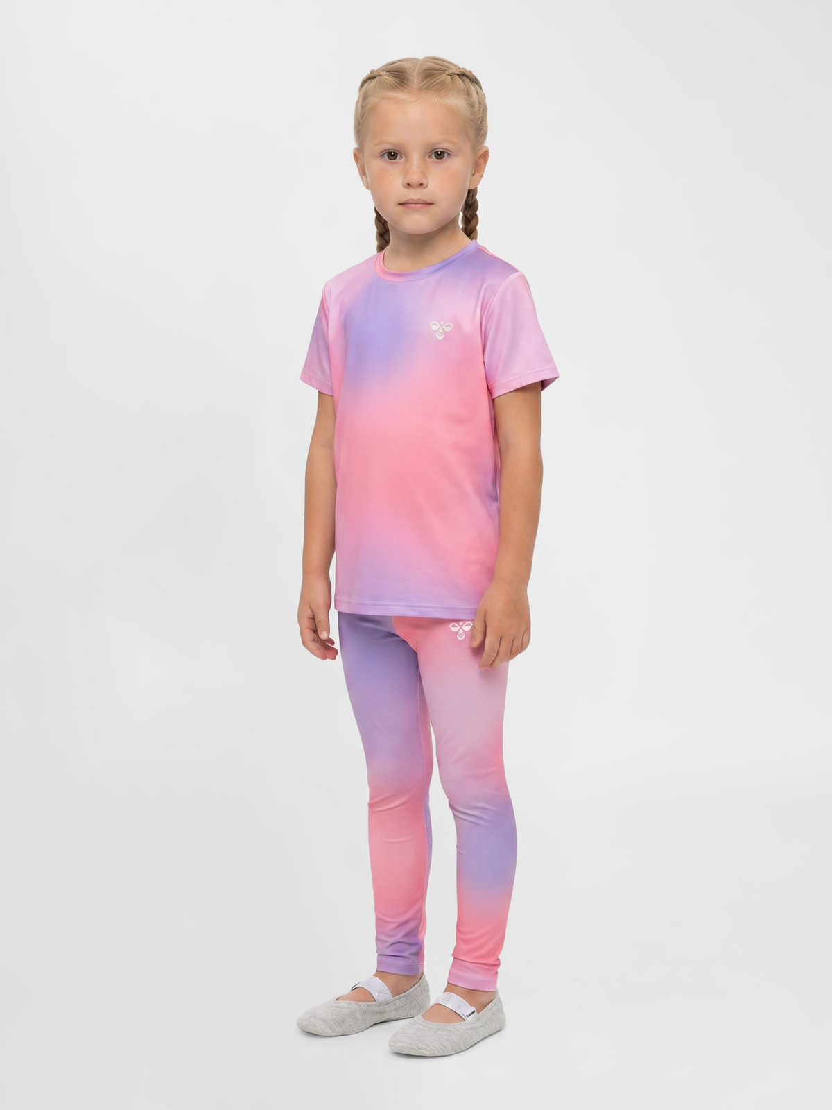 hummel Jr Gradient Gym T-shirt S/S Shell Pink
