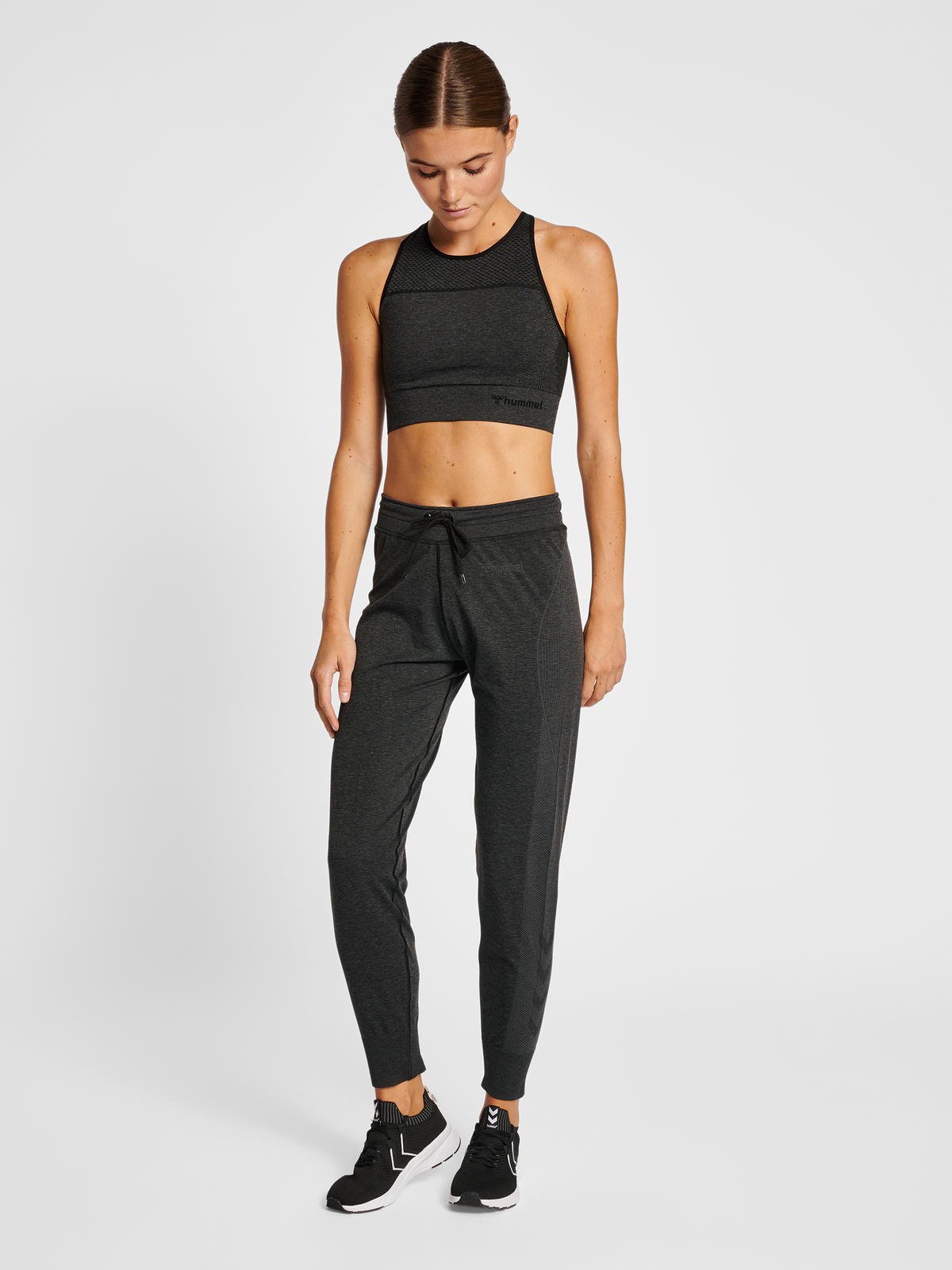 hummel Mt Hana Seamless Tapered Pants Black Melange