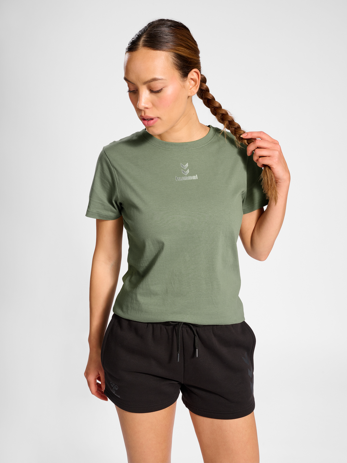 hummel Active Chevrons Co Tee S/S Woman Sea Spray