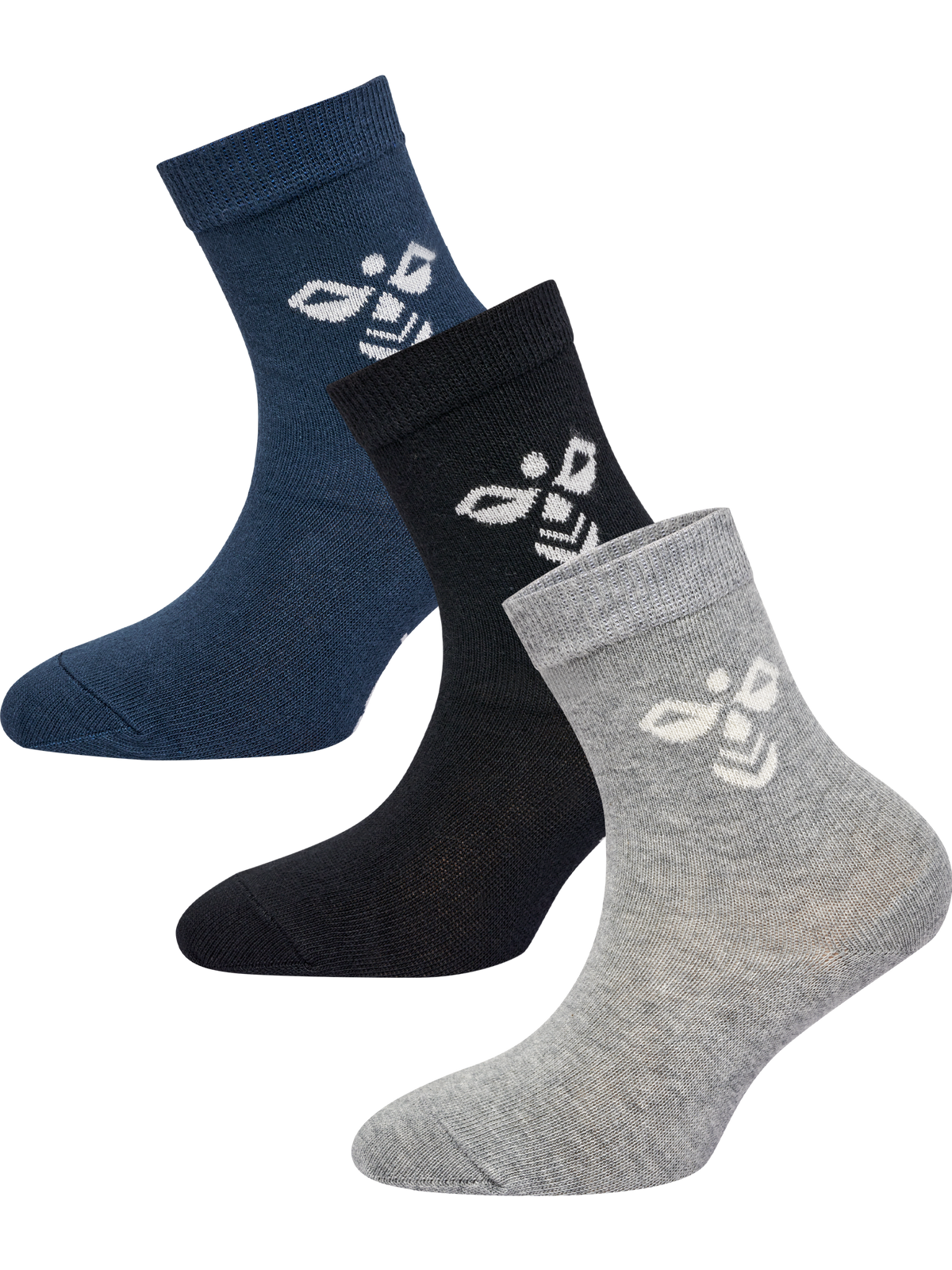 hummel Sutton 3-PACK Sock Black/Grey Melange/Blue Nights