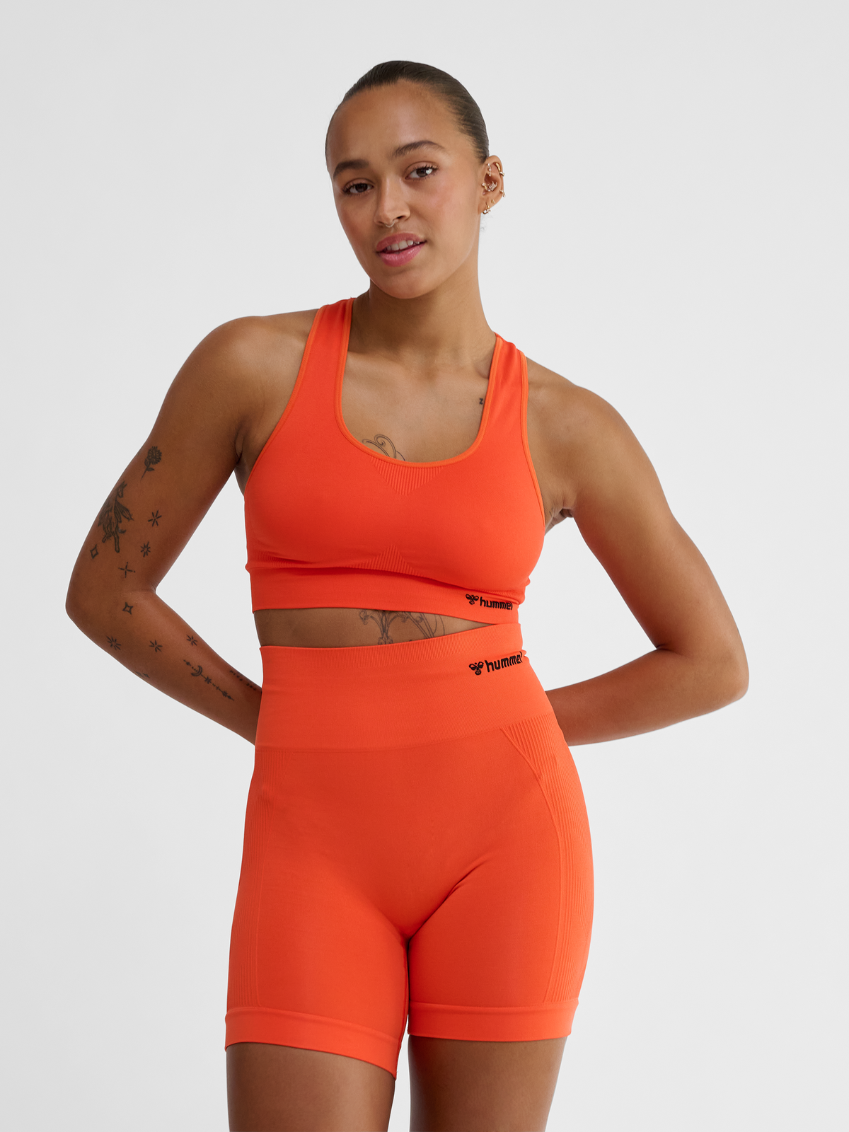 hummel Tif Seamless Sports Top Tangerine Tango