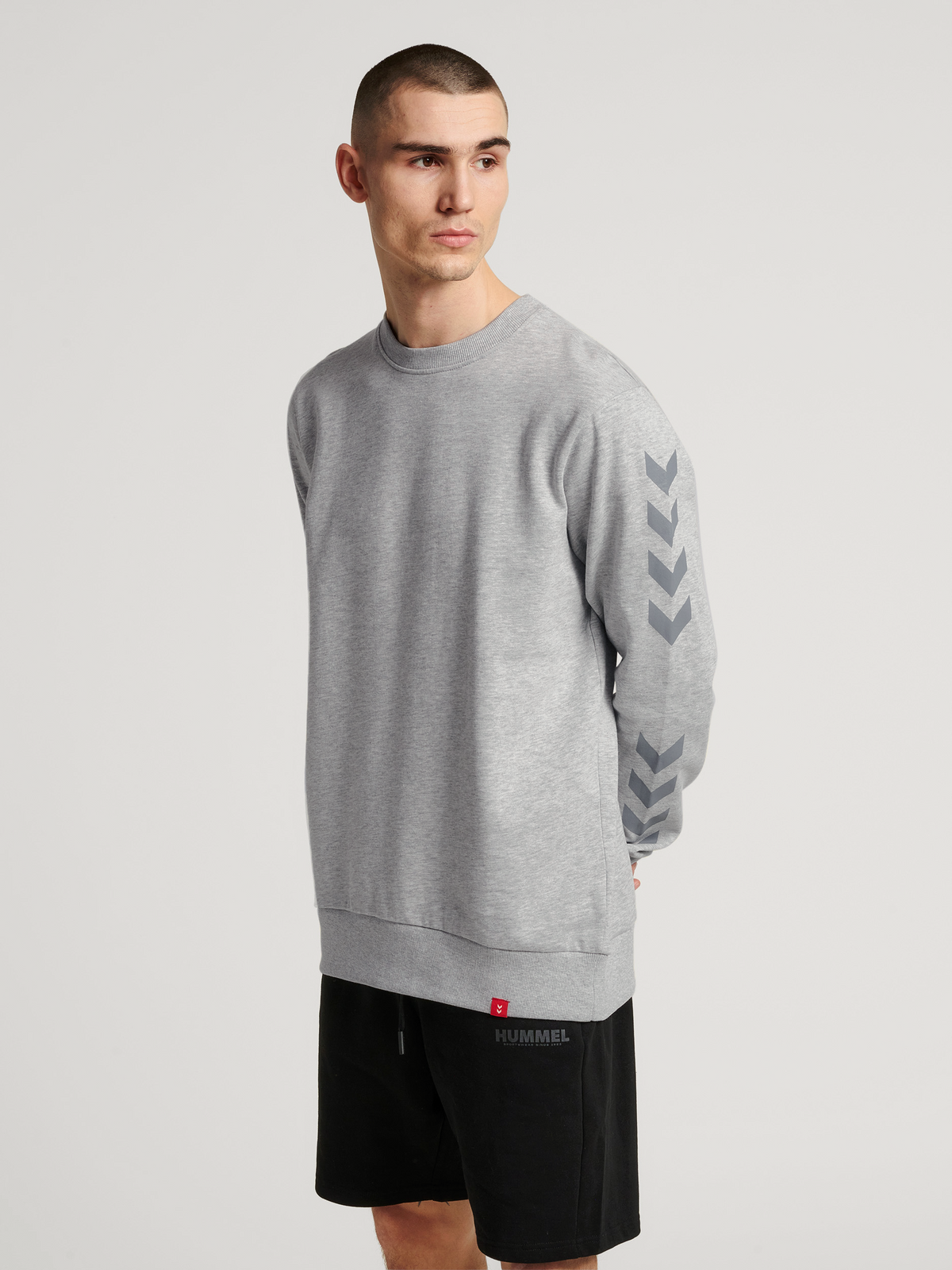 hummel Legacy Chevron Sweatshirt Grey Melange