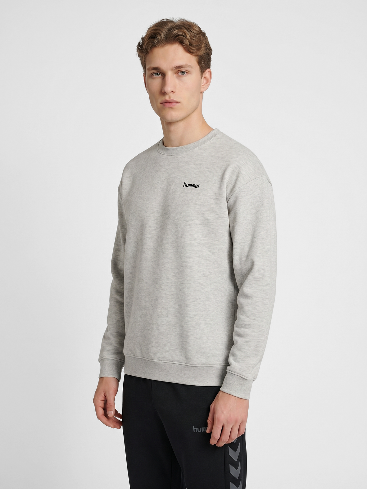 hummel Keeper Graphic Crewneck Light Grey Melange