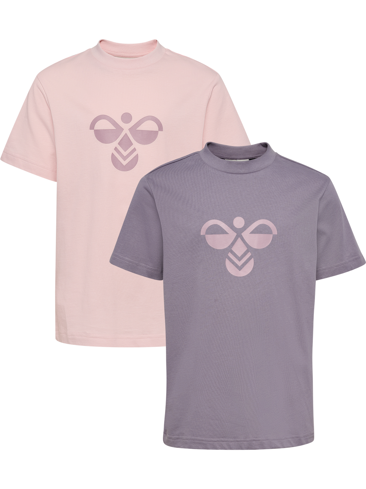 hummel Jr Reg Tukas 2-PACK T-shirt S/S Gray Ridge/Pale Lilac