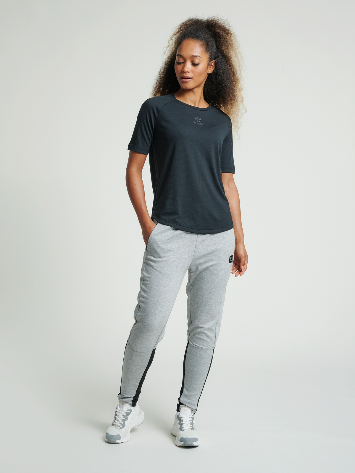 hummel Essi Tapered Pants Grey Melange