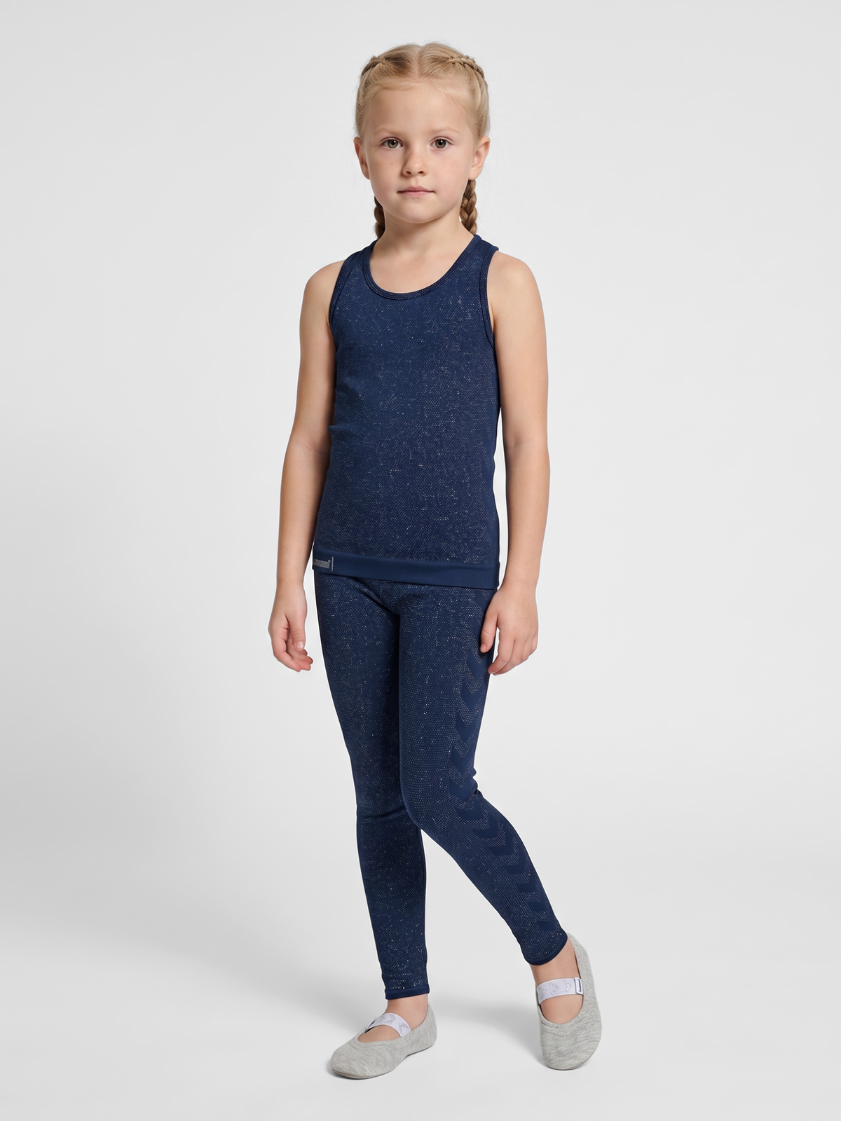 hummel Jr Seamless Glitter Tights Dress Blues