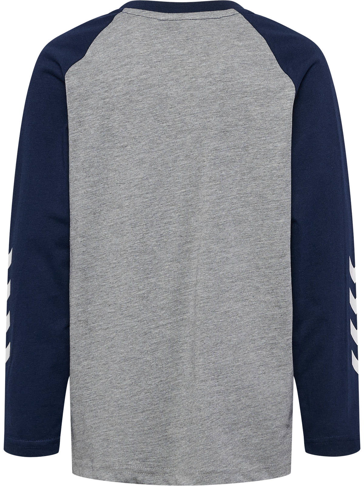 hummel Jr Logo T-shirt L/S Grey Melange/Dress Blues