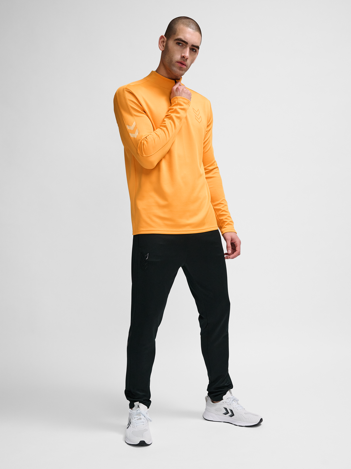 hummel Active Pl Half Zip Blazing Orange