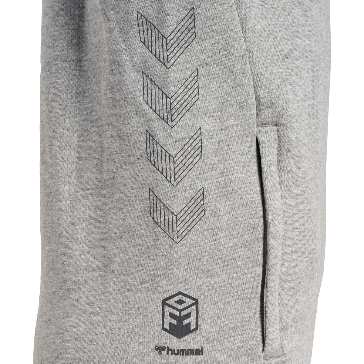 hummel Offgrid Hoodie Kids Grey Melange/Forged Iron