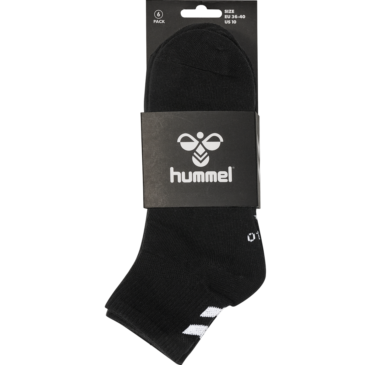 hummel Chevron 6-PACK Mid Cut Socks Black/Black