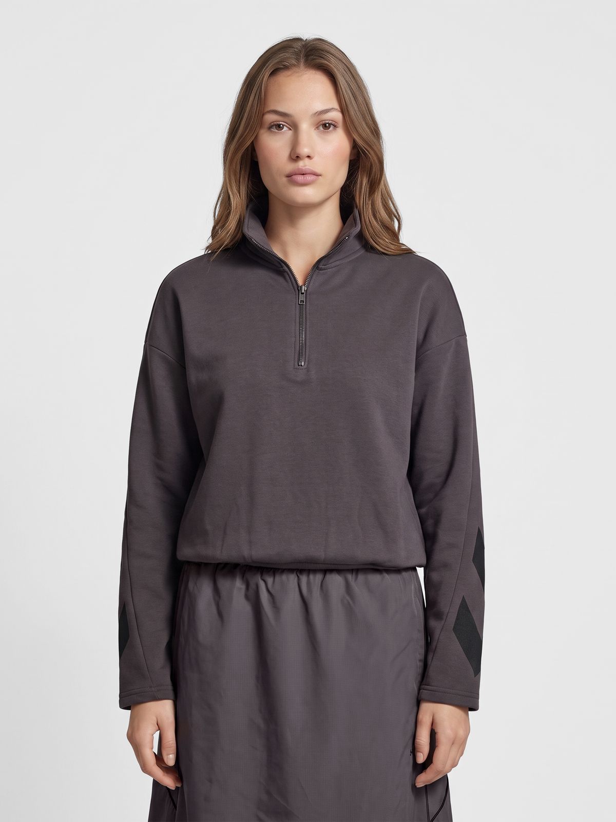 hummel I-D Zip Polo Sweatshirt Shale