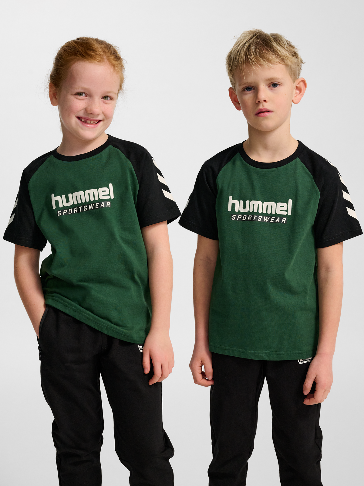 hummel Jr Logo T-shirt S/S Dark Green