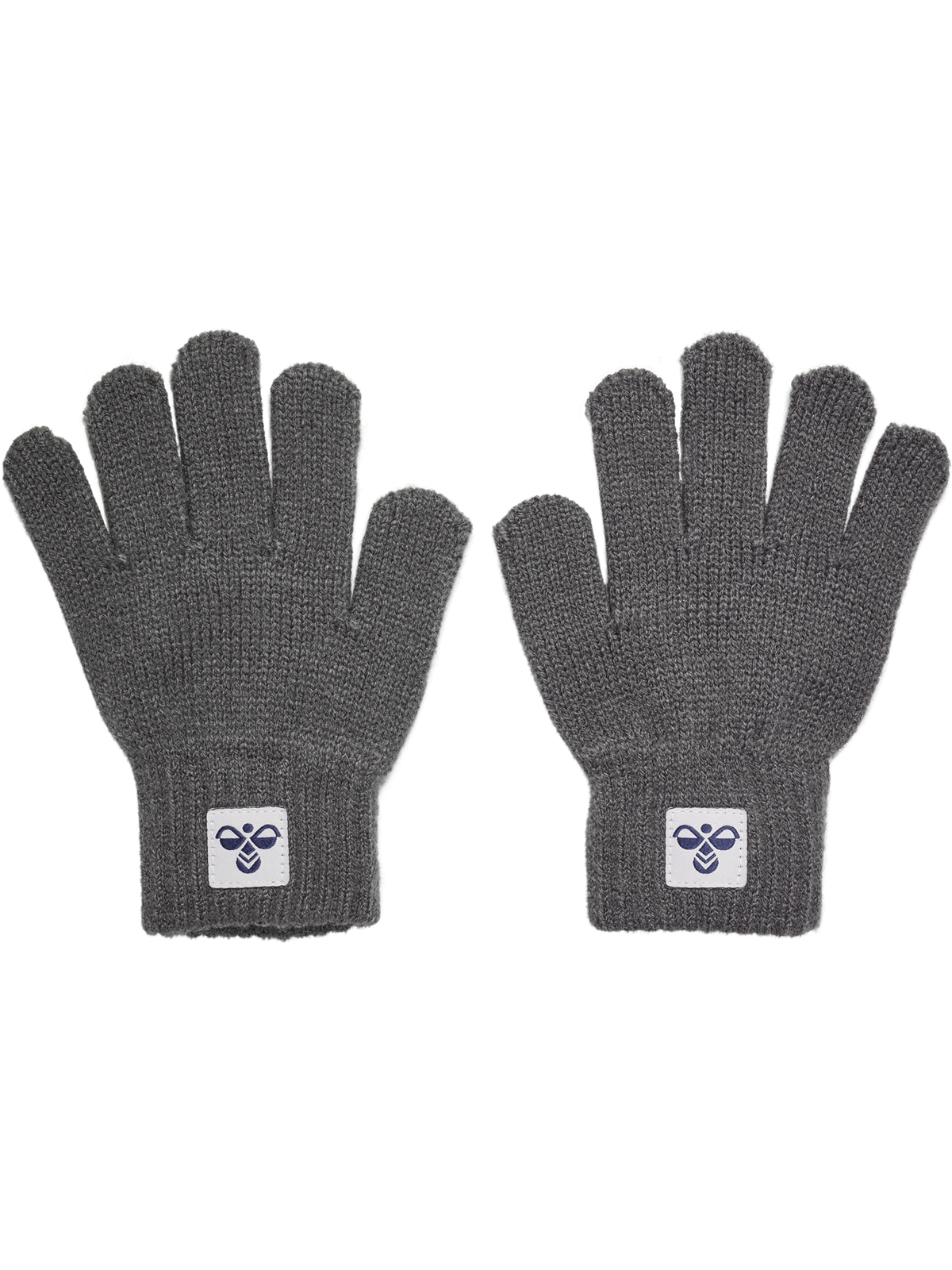 hummel Jr Knit Gloves 2-PACK Dark Gull Gray