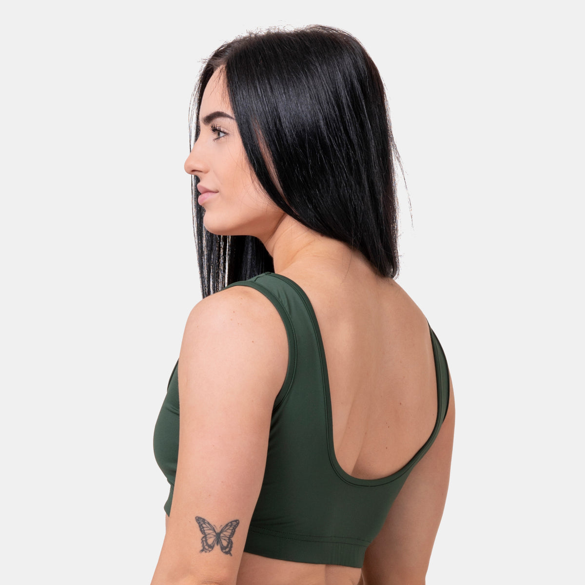 NEBBIA Miami Sporty Bikini Top, dark green